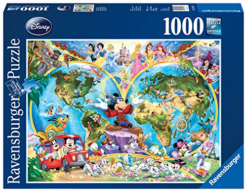 Ravensburger 157853 Puzzel Disney's Wereldkaart - Legpuzzel - 1000 Stukjes