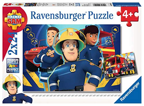 Ravensburger 90426 Puzzel Brandweerman Sam Helpt Je Uit De Brand - Twee Puzzels - 24 Stukjes - Kinderpuzzel