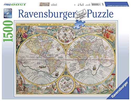 Ravensburger 163816 Puzzel Wereldkaart 1594 - Legpuzzel - 1500 Stukjes