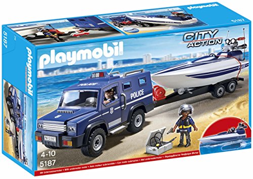 Playmobil 5187 - politie-truck met speedboot