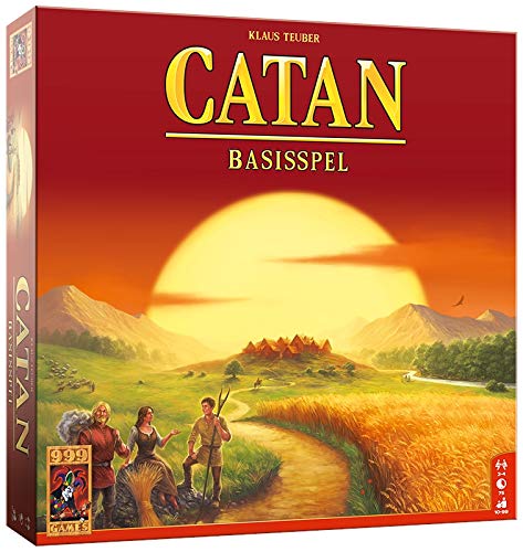 999 Games - Catan Bordspel - Basisspel vanaf 10 jaar - Winnaar speelgoed van het jaar 1999 - Klaus Teuber - Modular board - voor 3 tot 4 spelers - 999-KOL01B