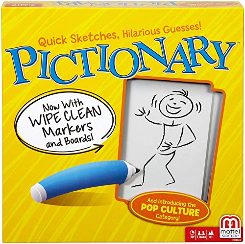 Pictionary B01AIF8A2Q bordspel, versie, handleiding in het Engels, verschillende