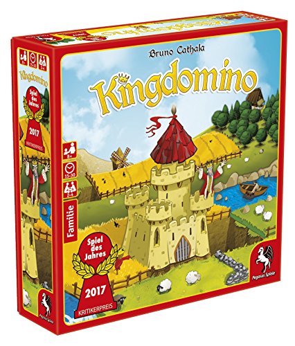 Pegasus Spel 57104G, Kingdomino Spel van het Jaar 2017, Vanaf 8 Jaar, Meerkleurig, 24.9 x 6.8 x 25.1 cm