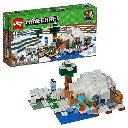 LEGO Minecraft 21142 The Polar Igloo, minifiguren en speelgoed