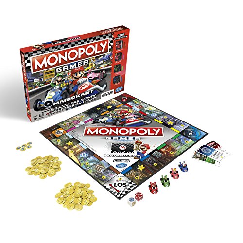 Monopoly Gamer Mario Kart, gezelschapsspel voor volwassenen en kinderen, familiespel, de klassieker onder de bordspellen, gemeenschapsspel voor 2-4 personen, vanaf 8 jaar