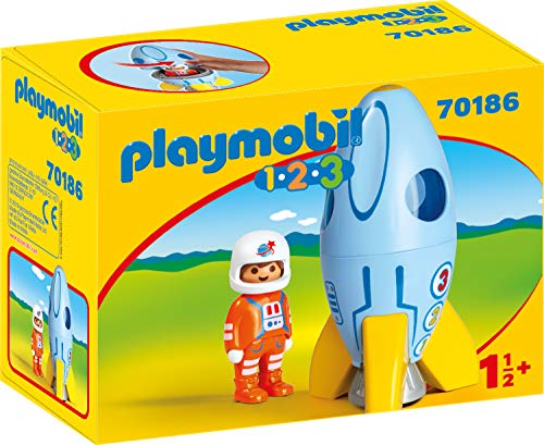 Playmobil 1.2.3 70186 Astronaut Met Raket