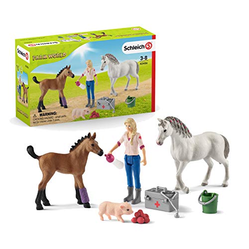 Schleich Vet Visiting Mare And Foal