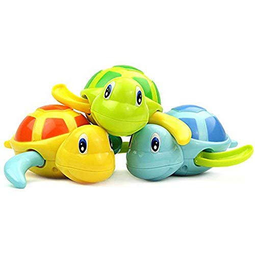 Schildpad Badspeelgoed, Babybadbad Zwembad Zwembadspeelgoed Leuke Opwindbare Schildpad Dierenbadspeelgoed Set voor Kinderen (3 Stuks, 3 Kleur)