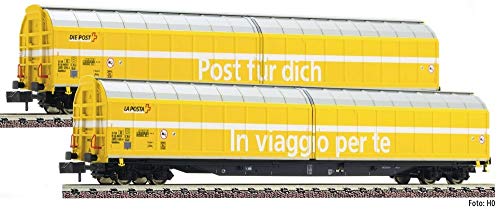 Fleischmann 838312 SBB Post Habbillns H/C Sliding Wall Wagon Set (2) VI