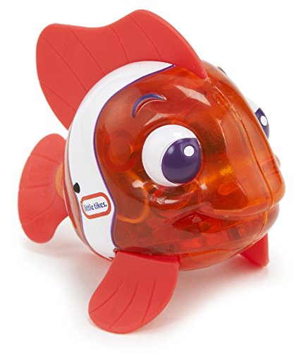 little tikes 173837GR Sparkle Bay Waterspeelgoed met licht- en zwemfunctie, badspeelgoed voor kinderen vanaf 3 jaar, rood/wit