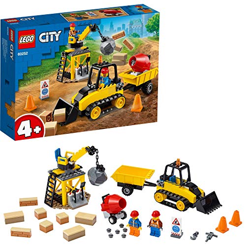 LEGO City Constructiebulldozer 60252 speelgoedbouwset, leuke constructieset voor kinderen (126 onderdelen)