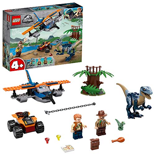 LEGO Jurassic World Velociraptor: Tweedekker reddingsmissie 75942 geweldige bouwset met dinosaurusspeelgoed voor kleuters (101 onderdelen)