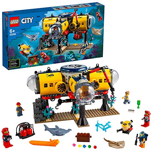 LEGO&reg; City Oceaan Onderzoeksbasis 60265, speelgoed met een onderwaterbasis en een onderzee&euml;r, LEGO bouwsets voor kinderen (497 onderdelen)