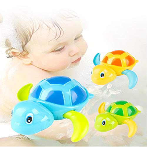 Klassieke Babybadjes Speelgoed Clockwork Turtle Voor Peuters Jongens Meisjes, Opwind Water Speelgoed Zwemmen Schildpad Zomer Zwembad Badkamer Float Toy Beste Kind Plastic Badspeelgoed