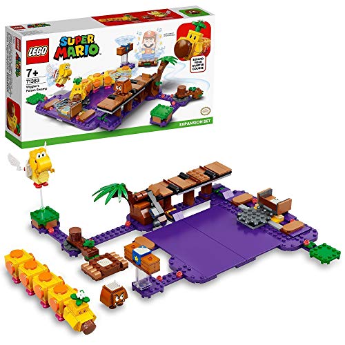 LEGO 71383 Super Mario Wiggler's Vergiftigde Moeras-Uitbreidingsset, Verzamelbare Modulaire Speelset met Goomba en Koopa Paratroopa