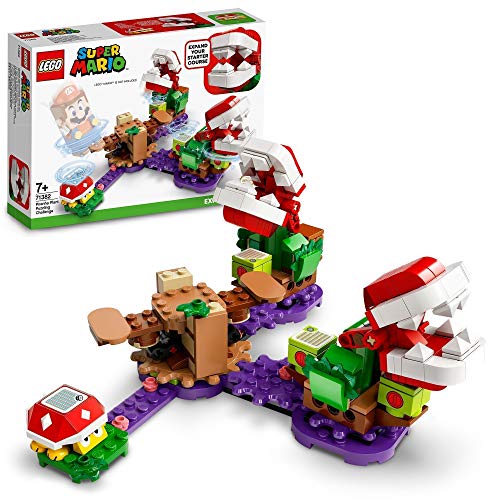 LEGO 71382 Super Mario Piranha Plant Puzzling Challenge-Uitbreidingsset, Soda Jungle Collectible Modulaire Speelset met Stekelig Figuur