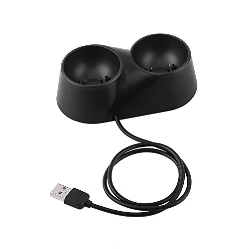 Dual Charger Dock Laadstationstandaard, Wacent Consumer Electronics Duurzame accessoires compatibel met Play Station PS4 VR-afstandsbedieningen