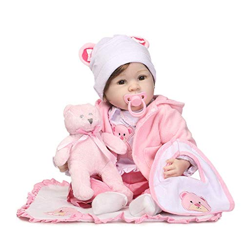 Poppen 22 inch handgemaakte mooie glimlach levensechte reborn baby meisje poppen realistische baby's voor kinderen speelgoed poppen