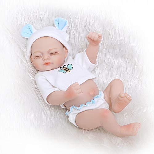 LILITH mini 10 'reborn babypoppen 10 inch jongen en meisje full body siliconen pasgeboren baby levensechte reborn-poppen baden partner speelgoed (item 7) poppen