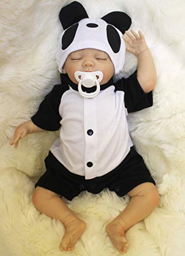 20 Inch Zachte Siliconen Vinyl Reborn Peuter Babypoppen Realistische Echt Levensechte Pasgeboren Poppen Baby Boy met Panda Outfit Poppen