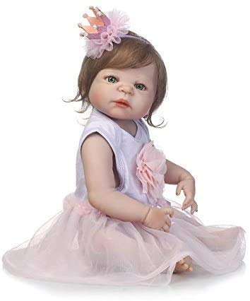 Babypop 23 'Full Body Silicone Vinyl Wasbaar Pasgeboren Baby Reborn Dolls Partner Toy Dolls